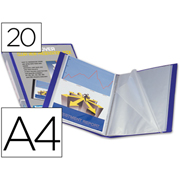 LIDERPAPEL CARPETA FUNDAS A4 PERSONALIZABLE 20F AZUL 23042